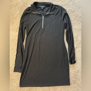 Forever 21 Black Zip-Up Dress